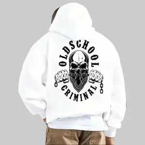 Men'S New Fashion Printed Casual Hoodie - Drawstring, Long Sleeve, Comfortable & Versatile, Machine Washable, Suitable for Autumn & Winte,Cotton Blend Drawstring Hoodie, Graphic Print Sweatshirt,Christmas Gift