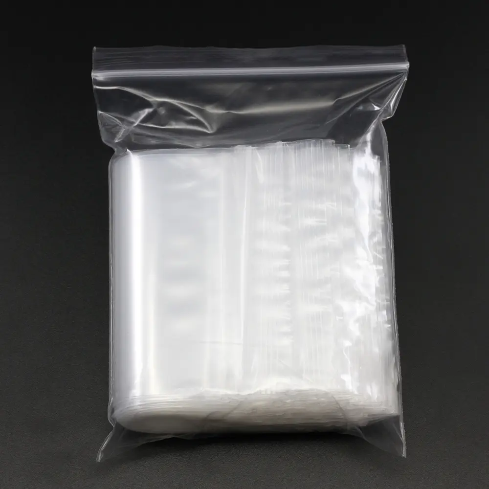 30-100Pcs Thick Plastic Poly Clear Bags 4x6/5x7/6x8/7x10cm Jewelry Packaging Lock Zipped Reclosable DIY Storage