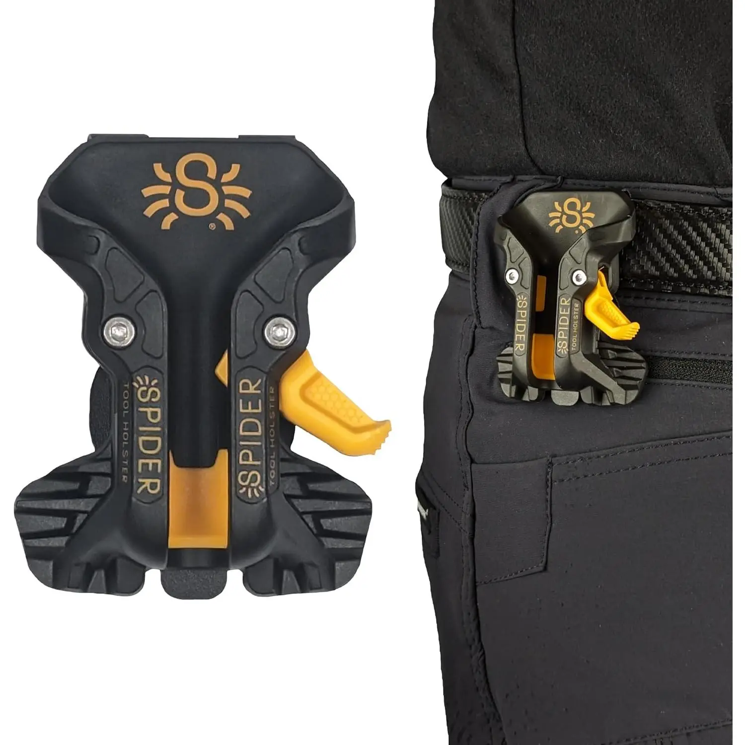 Pro Tool Holster - Upgraded Lockable Tool Storage, Self-Locking Quick-Draw Universal Holder with Ambidextrous Thumb Lock, Belt-Clip Design