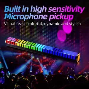 Newly upgraded 3D RGB sound-activated light, car charger, colorful glowing rhythm light, and ambient light.