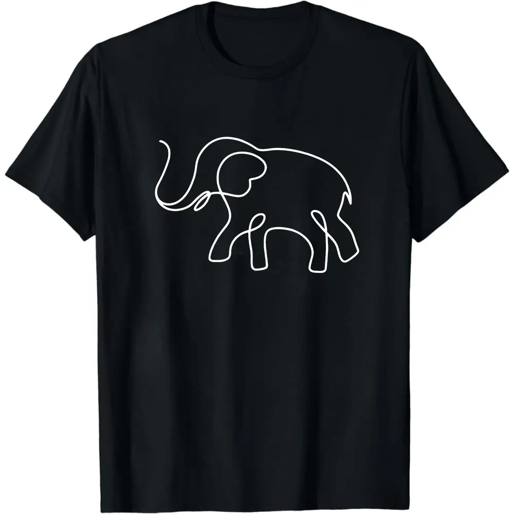 Minimalist Elephant Shirt, Cute Elephant T Shirt, Animal Lover Graphic Tee, Gift for Wildlife Fan