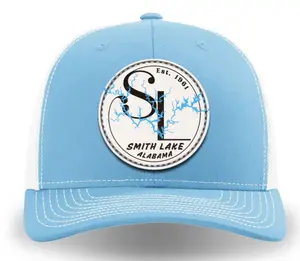 Smith Lake SL Logo Dyed Leather Patch Trucker Hat