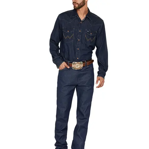 Wrangler Men's Men'S 13Mwz Dark Wash High Rise Rigid Cowboy Cut Straight - 0013Mwz_X7