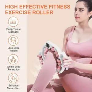 Muscle massage roller-foam roller for deep tissue massage and fitness exercise, Home exercise equipment, anti-orange peel tissue massager, equipped with detachable roller handle-fascia massage tool, suitable for men and women, chenxingran