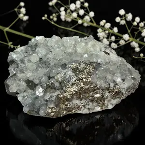 Calcite with Pyrite and Sphalerite | Ojuela Mine Mexico Mineral Specimen | Collector Crystal Display