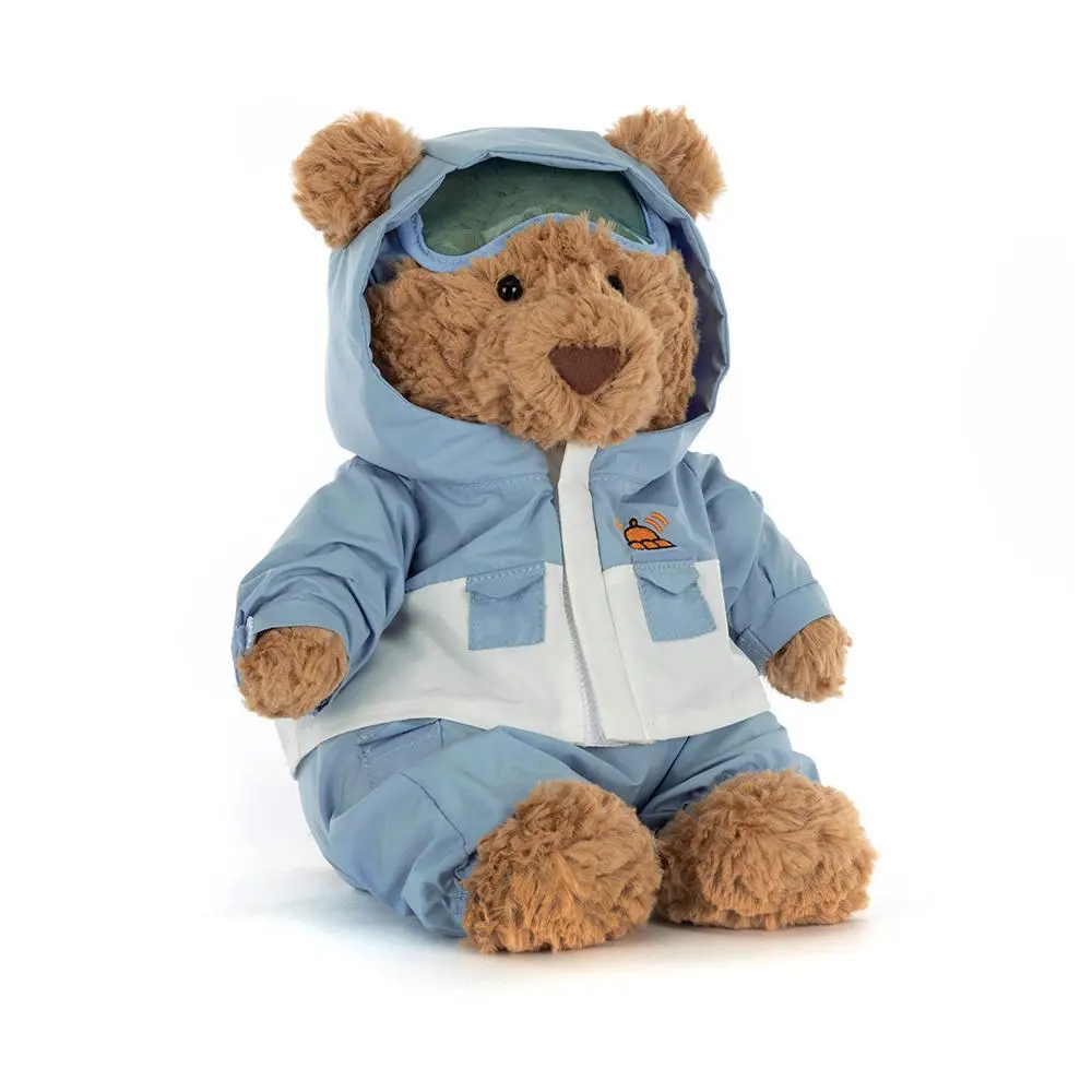 Jellycat Bartholomew Bear Ski Plush Toy, Ultra Soft Teddy Bear in Winter Ski Outfit Stuffed Animal for Collecting, Display and Gifting ️️