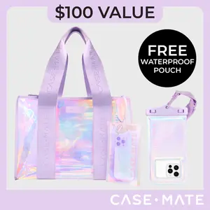 Beach Tote with FREE Waterproof Floating Pouch Bundle