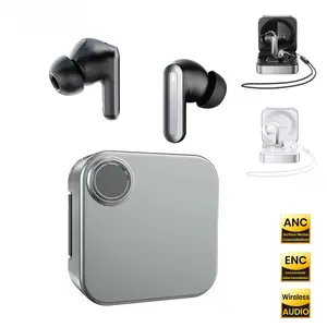 ANC And ENC Dual Noise Reduction Headphones, Powerful Sound, 2-in-1 Case and Phone Stand Desk Buddy, 50H Playtime, IPX4 Waterproof, Fast Charging, Dual Pairing, Bluetooth 5.3 Wireless Earbuds