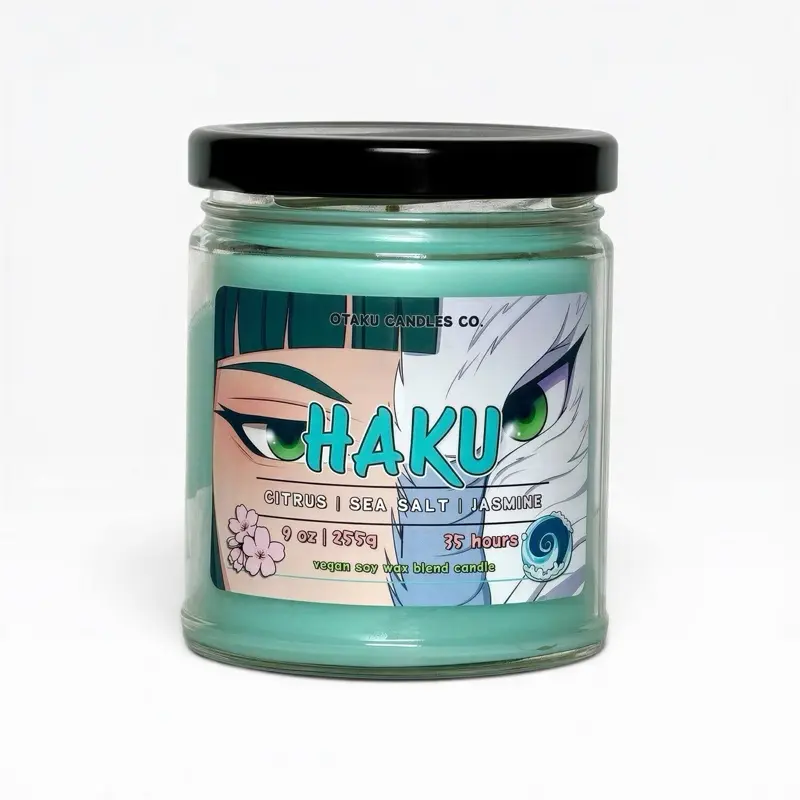 Haku Dragon Candle - Spirited Bathhouse Inspired | Anime Vegan Candles | Anime Gifts
