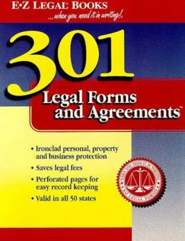 USED Book - 301 Legal Forms and Agreements (...When You Need It in Writing!) by E-Z, Legal Forms (Paperback) - english