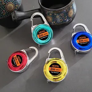 Mini Keychain Tape Measure, Portable 2m Steel Tape Measure, Multipurpose Steel Tape Measure, Delicate Small Steel Ruler, Gift Ruler, Durable Tape Measure, Measuring Tape, Measuring Tool