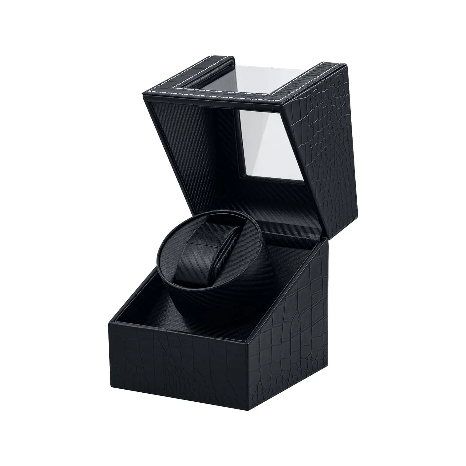 Mcbazel Single Watch Winder, Ultra Quiet Japanese Motor Automatic Watch Winder Box with Multiple Rotation Modes, Premium Watch Winder for Automatic Watches (AC/ Battery Powered)