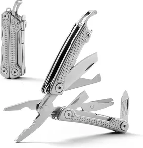 VIRENKNIFE Multitool,11-in-1 Mini EDC Multitool，Gifts for Men,Stainless Steel Multi Tool Pliers with Pocket Knife，Screwdrivers，Bottle Opener，Perfect for Outdoor,Camping, Survival, Repair