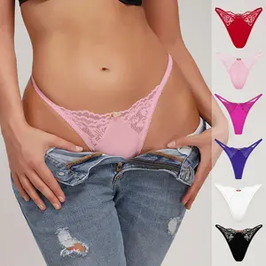 1/6pcs Sexy Women Thongs G-String Woman Seamless Low Waist Panties Intimate Lingerie Female Underpants T-back Panties Thin Strap Thong
