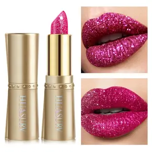 Glitter Lipstick, 1 Count Long Lasting Moisturized Hydrating Cosmetic Gloss Lipstick, Glossy and Bright Lip Makeup Satin, Suitable for Parties, Cosmetic