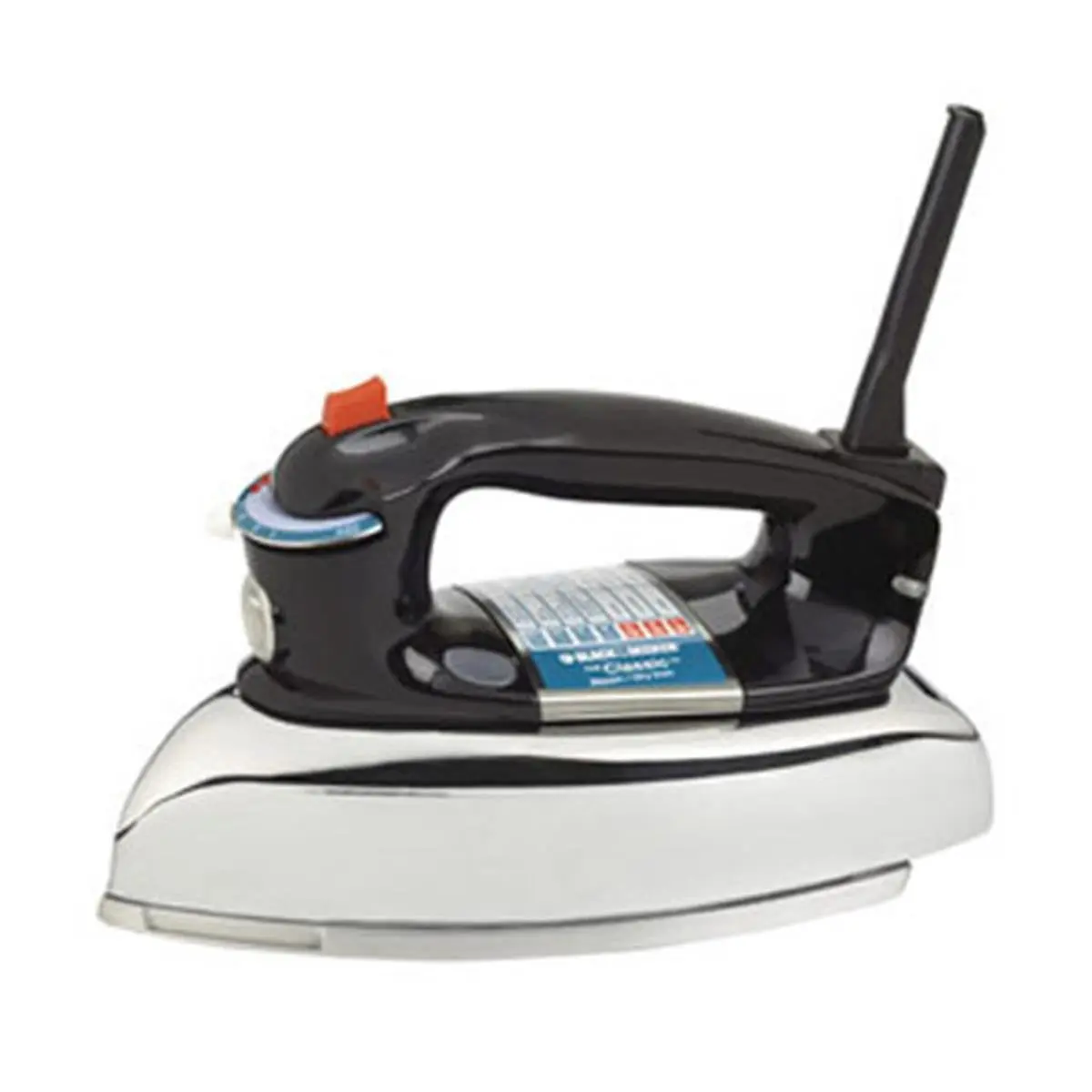 Black+Decker Classic Aluminum Soleplate Steam Iron - 1100W, Auto Shutoff/Automatic Power Off, Heavy Metal Body, Water Window, Combines Simplicity and Style, Adjustable Handheld Iron for Everyday Use, Adjustable Handheld Steam Irons