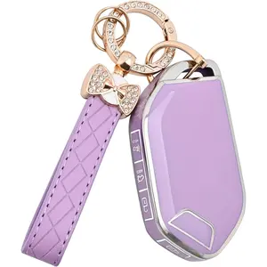 for kia Key Fob Cover - 5 Button Soft TPU Protection Key Case for Telluride 2023 2024 2025 EV5 Sorento K4 K5 GT-Line Remote Smart Key（Purpe）
