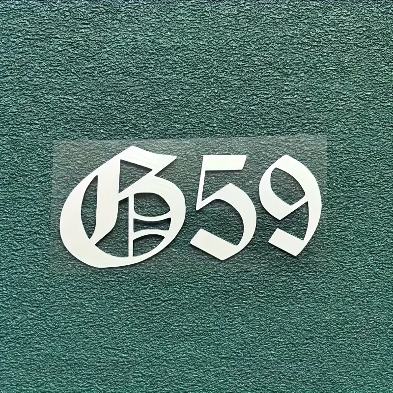 1PC G59 Frosted Vinyl Auto Sticker - Self-Adhesive Bold Black Numbers for Plastic/Glass/Metal Surfaces - Automotive Exterior Decor Sticker, Single Use Vinyl Decal, Sticker For Cars, Universal Car Sticker, Truck Car Decal, Side Decals