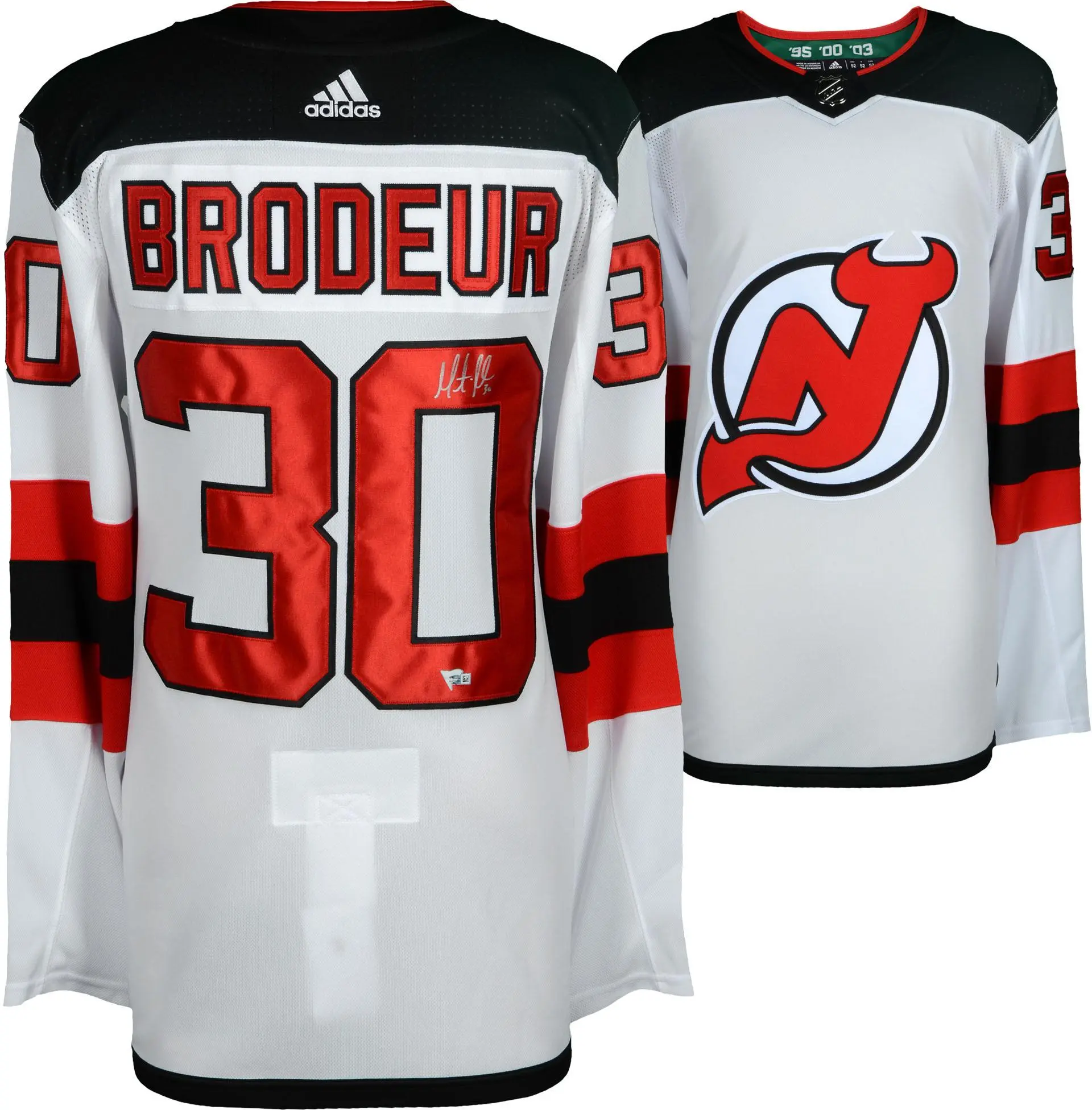 Martin Brodeur New Jersey Devils Autographed White Adidas Authentic Jersey - Fanatics Authentic Certified