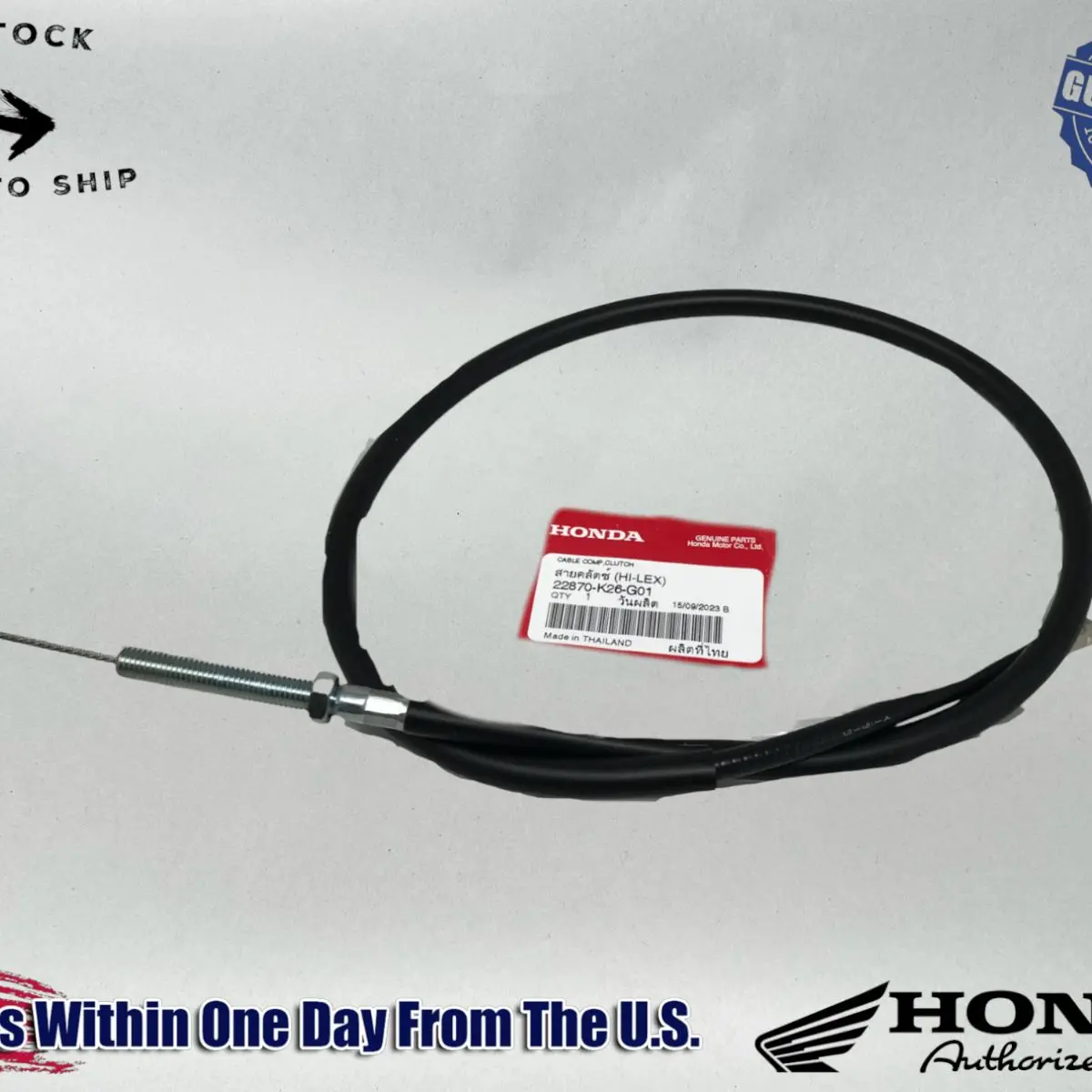 Honda OEM CLUTCH CABLE 2022-2024 GROM 125 22870-K26-G01