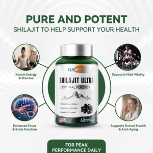 FLYNEW Optimal Potency | Shilajit Ultra | Adaptogen Energy Stamina Immune Antioxidants | Made in USA | 60 Capsules