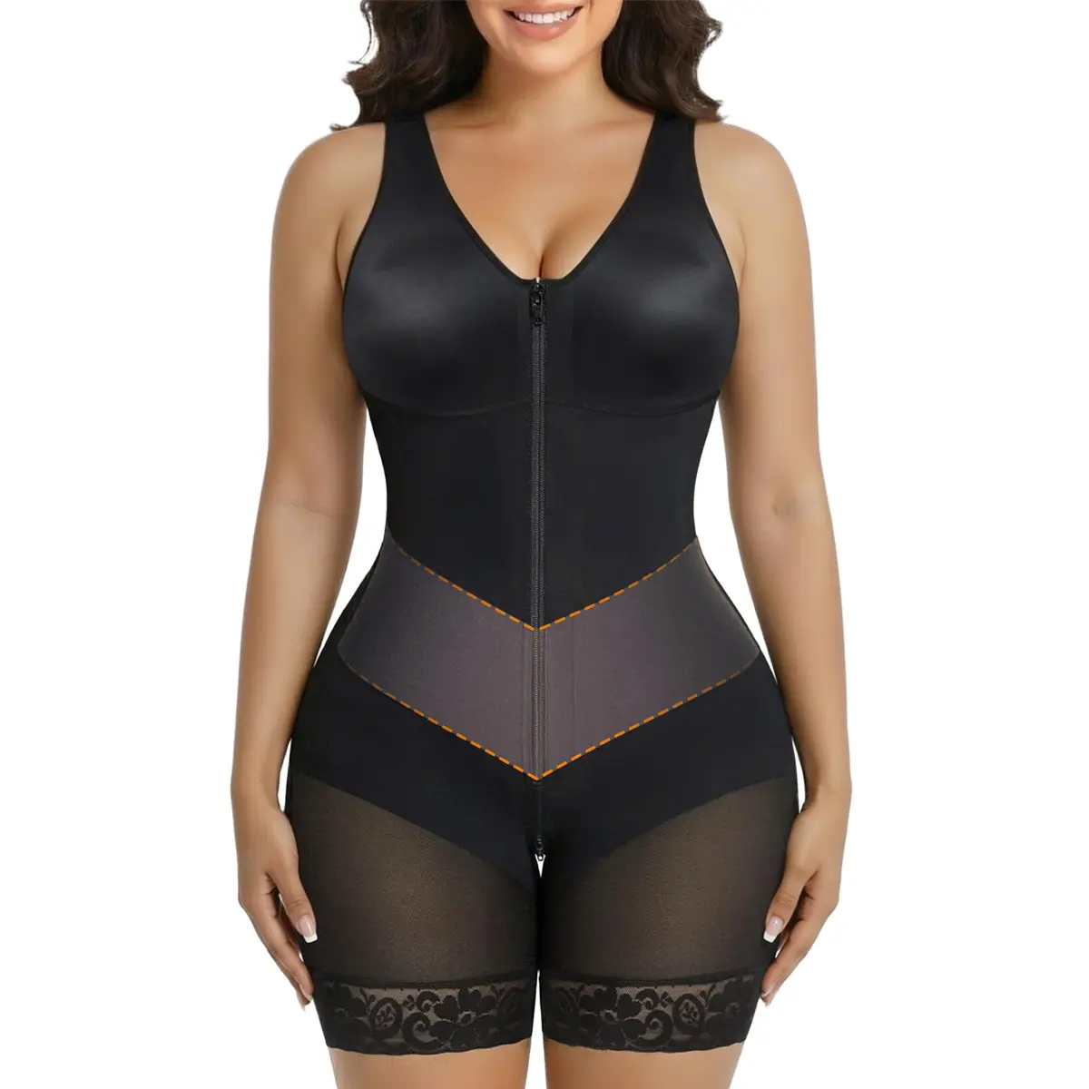 SHAPERX Sculpting Tummy Control Fajas Colombianas for Women Moldeadoras Shapewear with V-shape Sculpting Elastic Band SHAPERX Sculpting Tummy Control Fajas Colombianas for Women Moldeadoras Shapewear with V-shape Sculpting Elastic Band