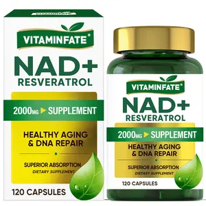 NAD+ Advanced Formula 2000 mg – Cellular Energy & DNA Repair Support with Resveratrol | NMN Alternative for Anti-Aging, Metabolism & Brain Health