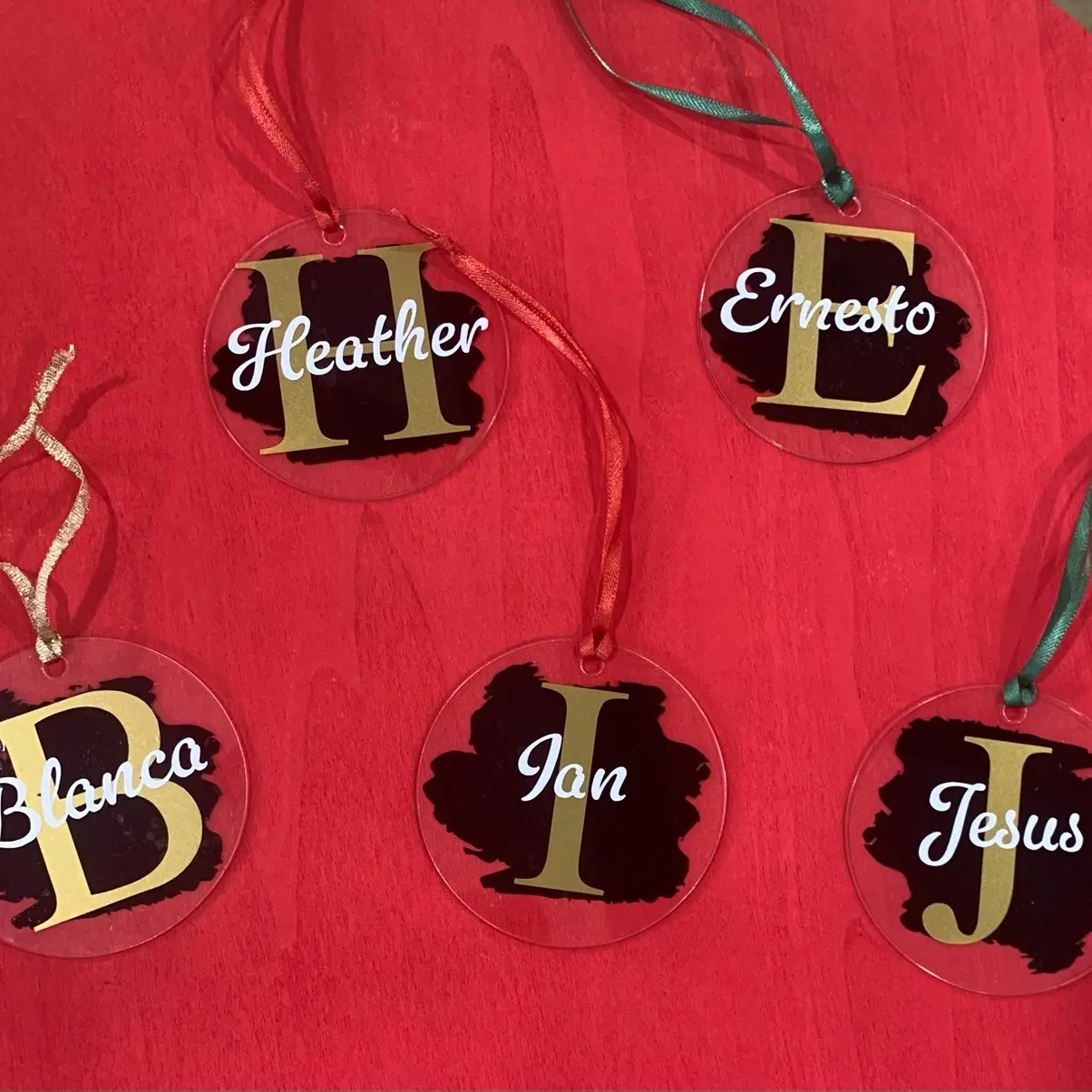 Personalized 3” Christmas Ornament with Name and Initial for Home Decor