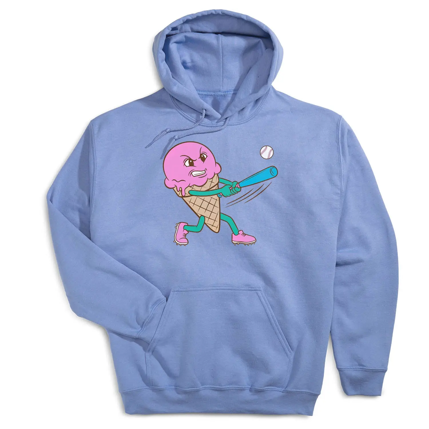 Baseball Hooded Sweatshirt - Ice Cream Baseball