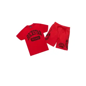 Members Red/Black T-Shirt/Short Set