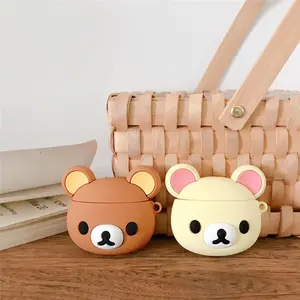 1 small bear shaped headphone case, durable silicone headphone case with anti drop Protection function, Apple wireless Bluetooth headphone case, suitable for AirPods 1/2/3/4/pro/pro 2/pro 3, Headset