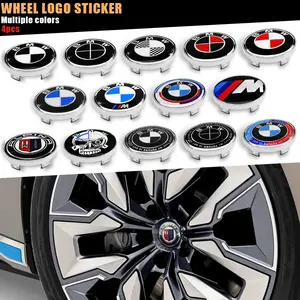 4Pcs 60mm Car Wheel Center Hub Caps Rim Cover Emblem Badge For BMW M E46 E90 E60 F10 F30 E87 F20 G20 E39 E92 F11 F31 E61 F25 Accessories Sticker For Cars Vehicle Exterior Decoration