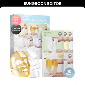 [Sungboon] Overnight Glow Booster Mask Set (10ea) | Cica, Hydration, Vita, Brightetning, Glow Booster Kbeauty gift set | All-In-One K-Beauty Essential Brightening Daily Firming Calming Sheet Gentle