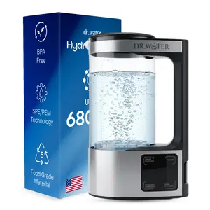 Dr.Water HydroPitcher 68 Oz Hydrogen Water Pitcher BPA Free Rich Hydrogen Water Generator Electrolysis Jug with SPE PEM Technology Chlorine Free Large Hydrogen Water Bottle - Household Appliances