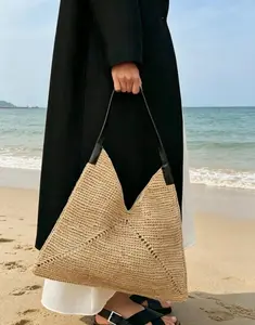 Women's Hand-Woven Straw Tote Bag - Summer, Large-Capacity, Versatile Shoulder Bag for Vacation, Beach Sports & Outdoor Use summerwins