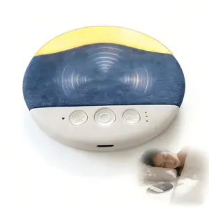 ZIZI SAUCE 3-in-1 Sleep Sound Machine with White Noise Bluetooth Speaker & Night Light, Portable Travel Size with Rain/Ocean Sounds, USB-C Rechargeable for Home Office Camping