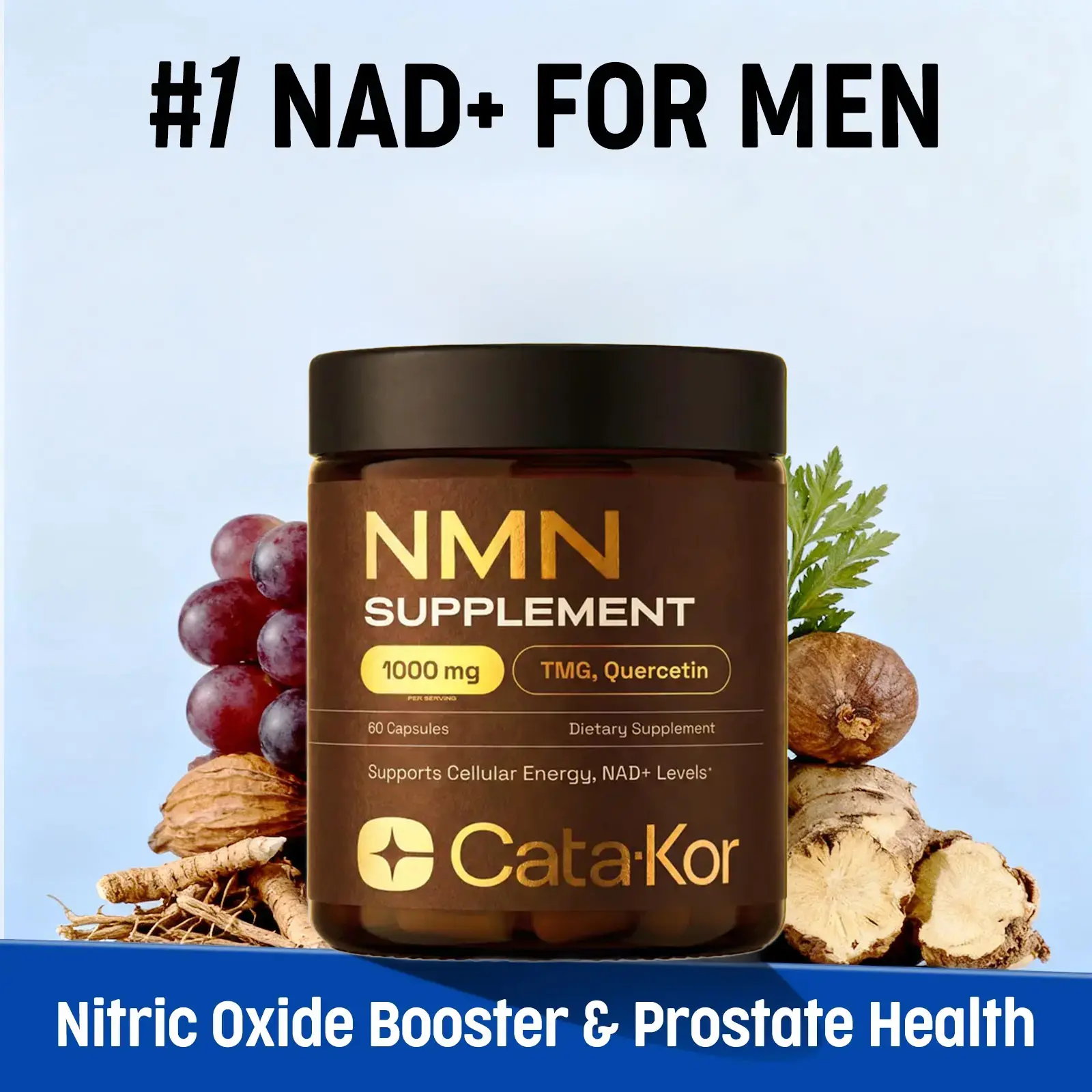 NMN Supplement – 1000 mg | Quercetin | TMG | Resveratrol Complex – Supports Cellular Energy & NAD+ Levels - Vitamin Dietary Supplement Healthcare