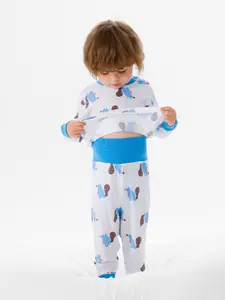 CICIIBEAR Boys' Breathable Modal Loose-Fitting Summer Pajama Set, Ages 2-8 Kids' Home Wear Clothing