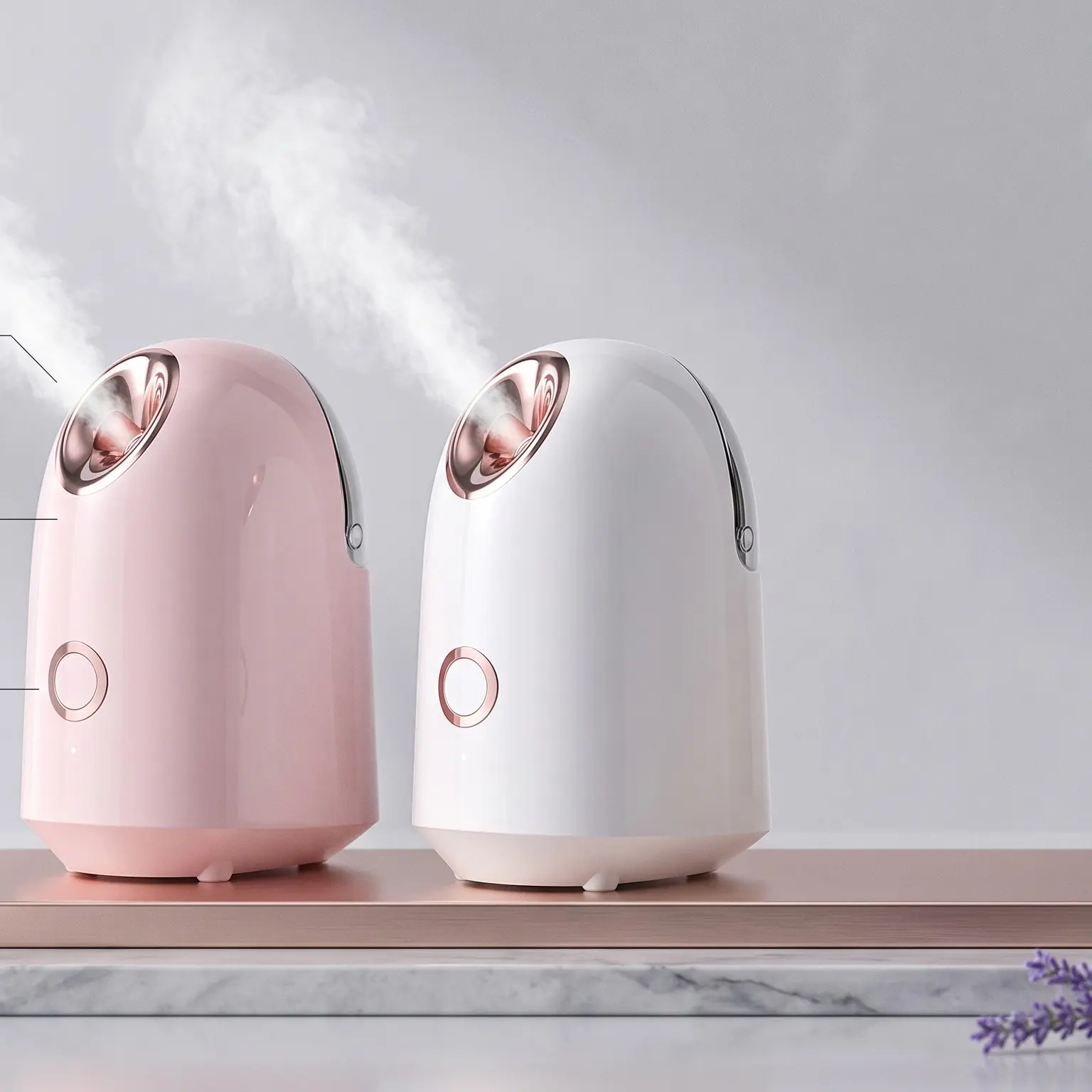 Ionic Nano Mist Facial Steamer, Hot Mist Sprayer for Deep Pore Cleansing & Skin Moisturizing, Desktop Beauty Equipment for Dry, Acne Prone Skin, Open Pores, Plug, Nozzle Pink, Sensitive, Facial Beauty Instrument, Abs, 110~240V, All Skin Types