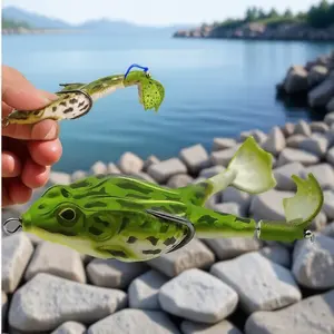 Rotating Leg Frog Design Fishing Lure, 1 Count/2 Counts High Sensitivity Dynamic Swimming Lure, Fake Fishing Bait, Artificial Fishing Lure, Outdoor Fishing Accessories