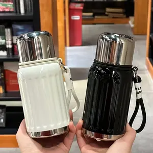 450ML Stainless Steel Reusable Vacuum Insulated Water Bottle, Leak-Proof Design, Keeps Hot and Cold, Ideal for Work, Study, Camping, Sports, Travel, Thermal Flask