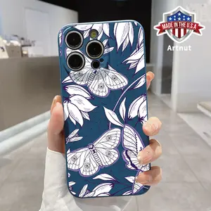 Case for iPhone 16 Pro Max 15 14 Plus 16E 13 12 Mini 11 Promax X XS XR XSMax Purple Butterfly Blossom Pattern All Coverage Drop-Proof Pocket-Friendly Cellphone Cover Gift