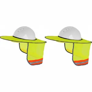 Hard Hat Accessories Full Brim Sunshield Neck Sunshade Cover Reflective Strip Upgrade for Safety Hardhats