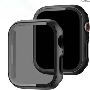 Privacy Screen Protective Case for iWatch with Built-in Tempered Glass, 2-in-1 Anti-Peeping Ultra-Thin Screen Protector & Cover, Compatible with 38–49mm Apple Watch Series & Ultra, Fashionable Protective Accessory for Men & Women
