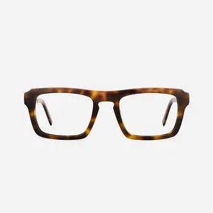 「TIJN-Classic-Nataly」ECO-Acetate Glasses for Women Bold Rectangle Full Rim Frame Distinctive Unisex Style Eyeglasses