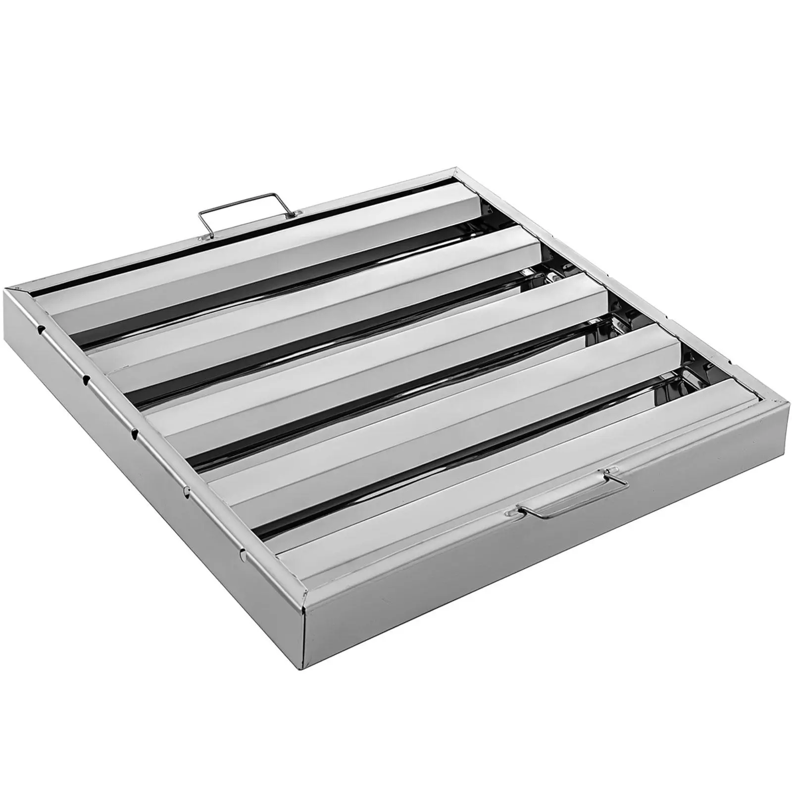 【Summerfinds】VEVOR Pack of 6 Hood Filters 19.5W x 19.5H Inch, 430 Stainless Steel 4 Grooves Commercial Hood Filters, Range Hood Filter for Grease Rated Commercial Kitchen Exhaust Hoods