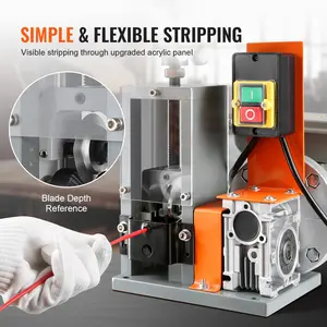 Automatic Wire Stripping Machine,  Electric Motorized Cable Stripper, 180 W, 60 Ft Min Wire Peeler With Visible Stripping Depth Reference, For Scrap Copper Recycling