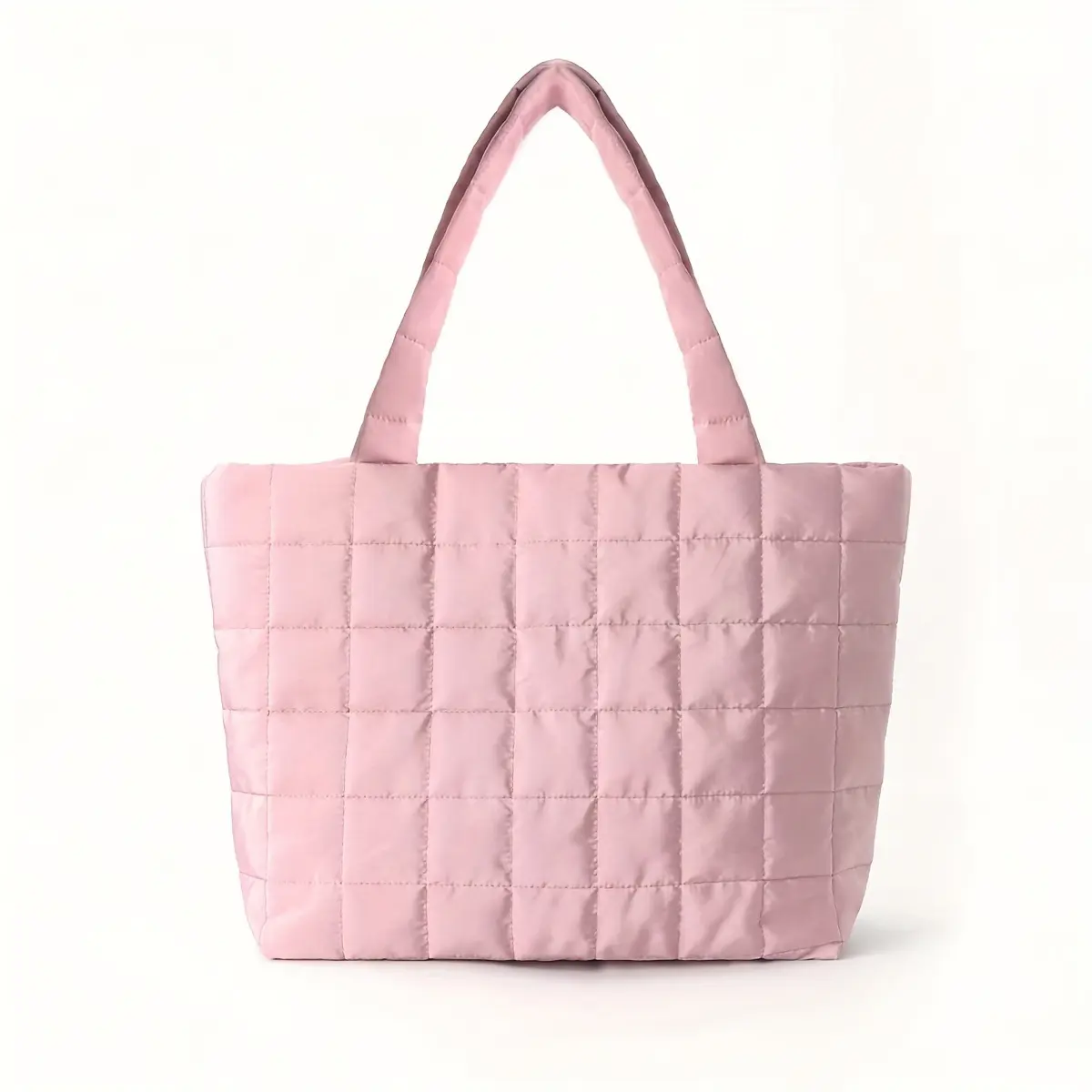 Women's Plain Lightweight Quilted Puffer Tote Bag, 1-Pc Large Capacity Adjustable Waterproof Crossbody Shoulder Bag, Ideal for Daily Commute, Puffer Bag