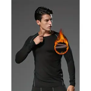 [Fleece-Lined Sports Set]8pcs Fleece-Lined Sports Set - Warm Underwear & Running Gym Clothes for Autumn and Winter - Tight-Fit Training Gear for Morning and Night Runs