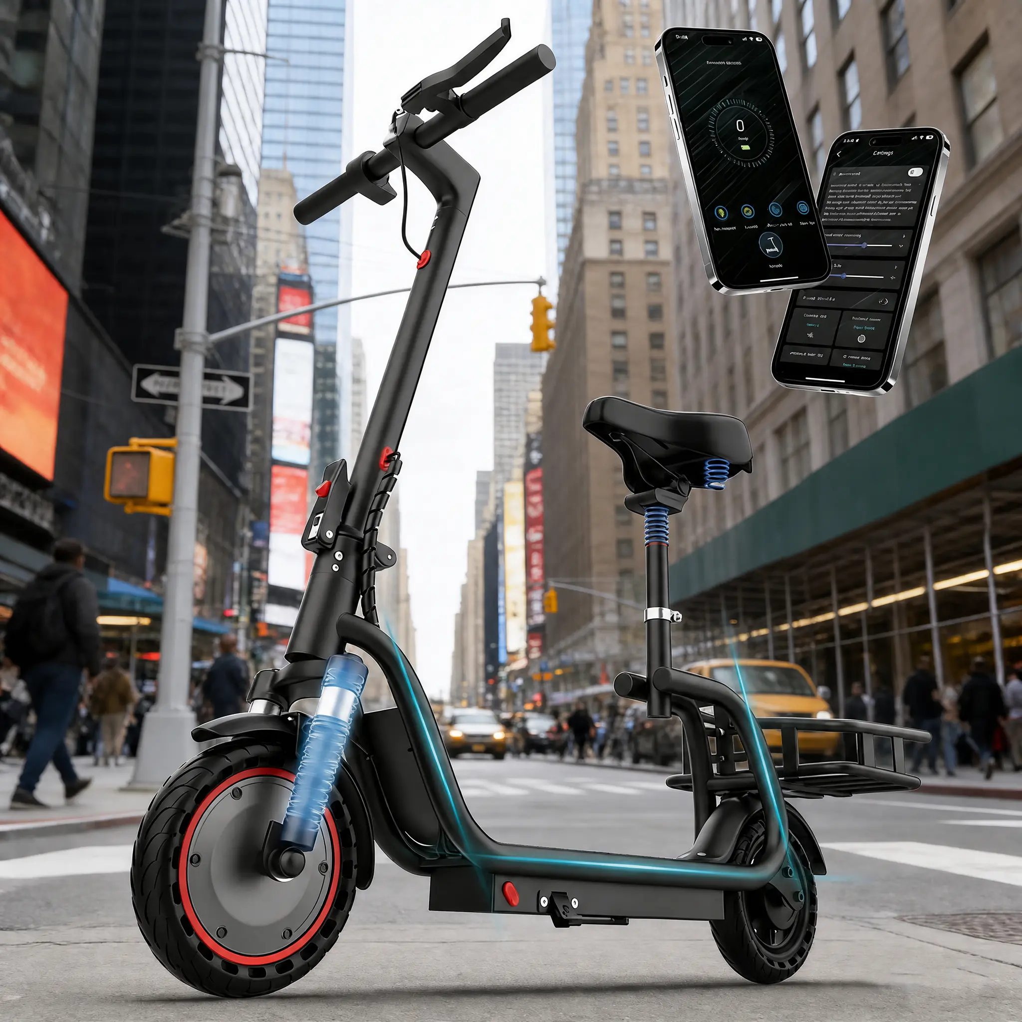 350W Folding Electric Bike for Adults, Maximum Speed 19MPH,Range 16/28 Miles, LED Lights,UL 2272 Certified.SummerWins,Father's Day Gife